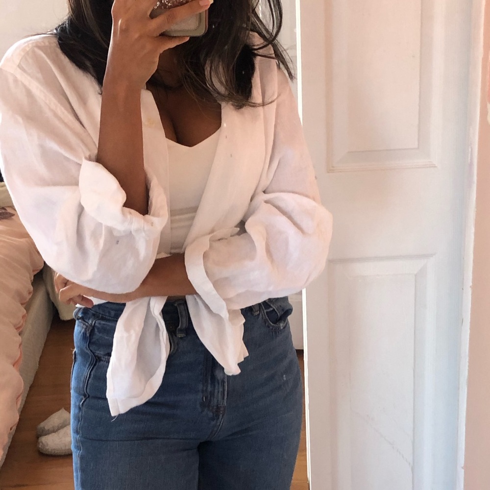 White button down